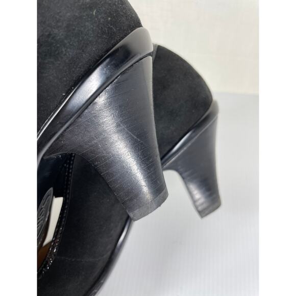 SOFFT Black Velvet Mary Jane Heels Sz 6.5 Dark Academia Whimsigoth Dark Academia - Picture 10 of 13